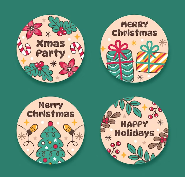 Christmas pin badges