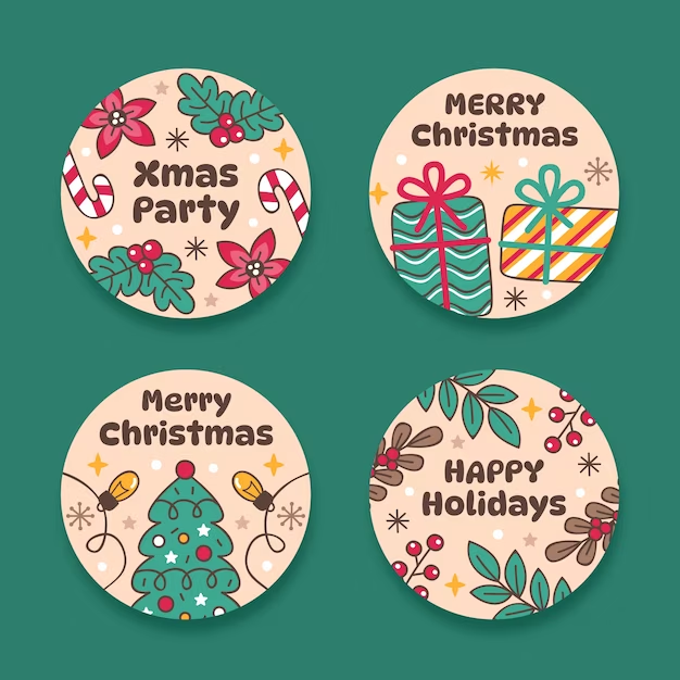 Christmas pin badges