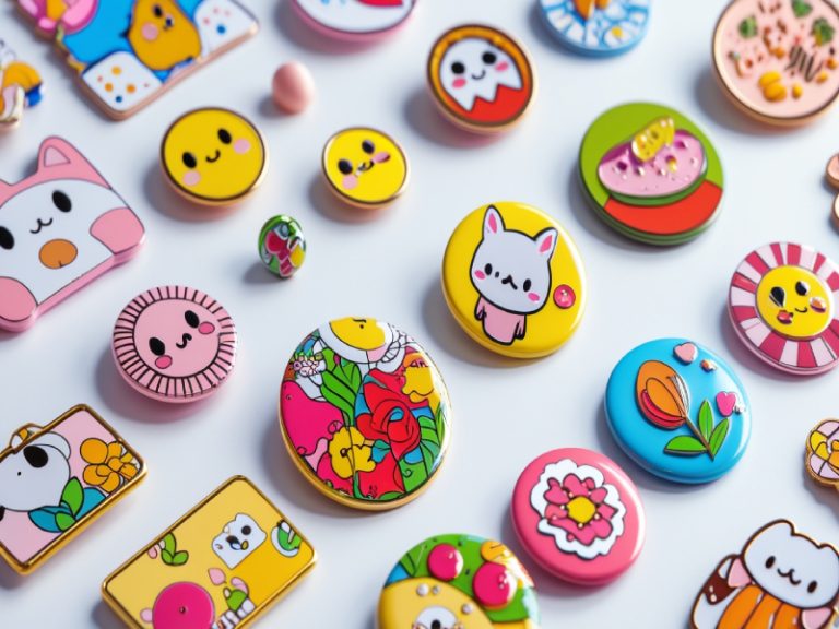 Cute custom pin badges UK